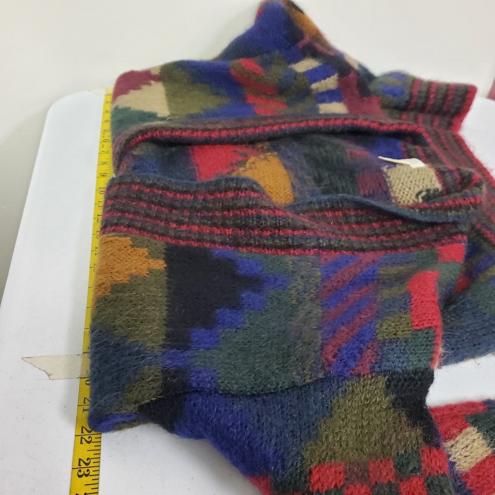 Vintage Express Women Rare Geometric Mohair Sweater Size S Shrunken Unique Artsy - Picture 6 of 10